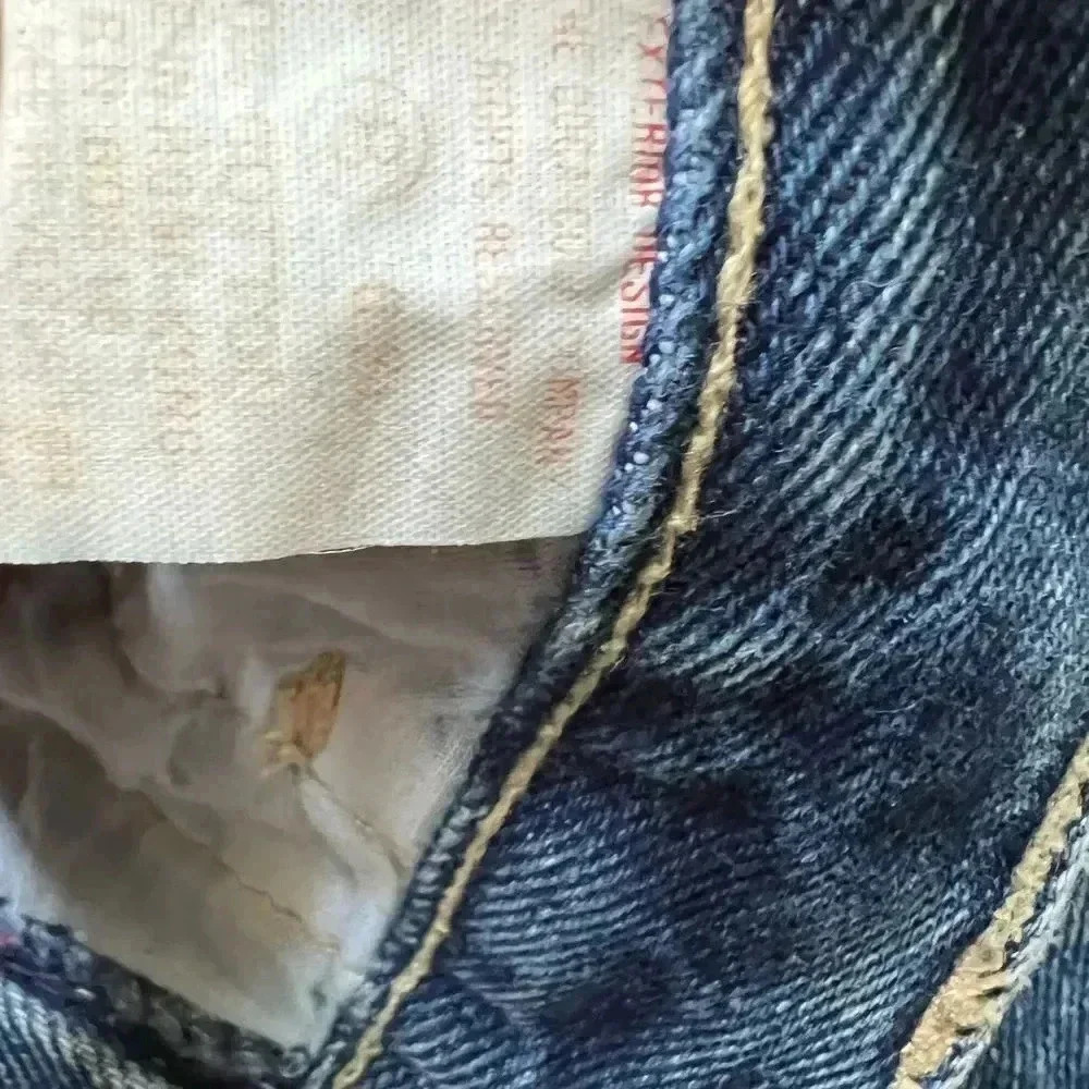 Vintage Cowboy Chic  80’s Blue Acid Washed Jean Mini‎ Skirt - Picture 8 of 12